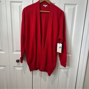 Calvin Klein Jeans Red Open Cardigan